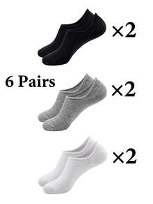 1 双、3 双、5 双、6 双男士隐形袜，低帮踝袜，适合穿脱运动鞋和正装鞋，父亲节礼物，7 月 4 日 - 彩色 - 查看 19