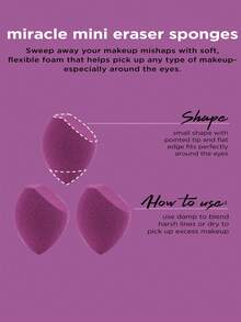 Real Techniques Miracle Complexion Assorted Beauty Sponges Makeup Blender, For Blending & Sculpting, Full Coverage, Professional Makeup Tool, Cruelty Free, Vegan, Latex Free, 6 Piece Sponge Set - Orange - View 5