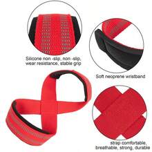 1 对带衬垫的 8 字形护腕，适用于硬拉、举重、力量训练、引体向上、体操吊环、健身房手臂力量训练 - 彩色 - 查看 10