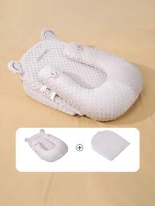 Juego de 3 piezas 2025 Nuevo cojín para bebé, reduce el vómito, cojín de , hamaca para bebé, cojín para bebé, cómodo para jugar, diseño de cuña para reflujo, fundas superior e inferior extraíbles, cuna para bebé, nido para bebé, recién nacido, co-dormir con bebé