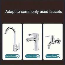 1 套升级版 360 度旋转通用厨房水龙头头、3 功能水槽起泡器、带适配器的水龙头替换零件、大角度可旋转水龙头喷头延长器