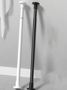 1pc Adjustable Stainless Steel Closet Rod, Expandable Bathroom Towel Bar, Clothing Rack, Curtain Rod, Wardrobe Hanging Rod, Retractable Shower Curtain Rod, Balcony Pole - No Drilling Required, Fits Curtains, Doors And Clothingbedroom - Multicolor - View 1