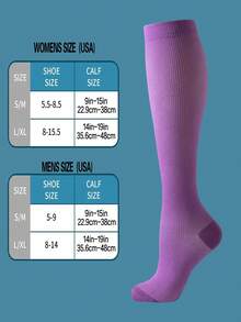6 đôi tất nén y tá Tất nén dài đến đầu gối Tất nén bắp chân y tá Tất nén cao đến đầu gối co giãn tốt cho nam nữ Thoáng khí, chống trượt, Tất thể thao chịu áp lực tốt cho chạy bộ và đạp xe - Nhiều màu - Xem 4