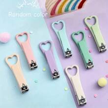 Tagliaunghie pieghevole carino, attrezzo portatile per manicure e pedicure, mini tagliaunghie a forma di cuore, adatto per uomini e donne, bomboniera, bellissimo regalo di compleanno, colore casuale
