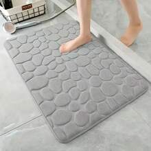 Memory Foam Bathroom Mat, Pebble Bathroom Rug, Super Absorbent Bathroom Mat For Bathroom, Toilet Mat Home Bathroom Decorative Rug. (1 Pc) Bathroom Accessories Back To School Fall Decor