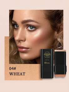 1Pc OCHEAL Dual-Ended Foundation Concealer Stick | Sponge Brush + Solid Foundation Cream 2-In-1 | Long-Lasting, Non-Transfer | Creamy Texture | Moisturizing & Lightweight | Conceals Blemishes, Brightens Skin, Contours | Creates Flawless Skin | Must-Have Makeup - 彩色 - 查看 10