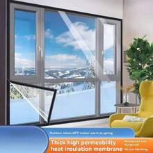 Window Draft Blocker For Winter, Insulation Sealing Film For Door And Window, Windproof And Warm, Prevent Cold Air Leakage - Black Edge - View 6