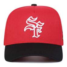 1 pièce Casquette de camionneur gothique SF pour hommes, casquette de baseball avec broderie de lettre personnalisée, chapeau de mode de rue à 5 panneaux, casquette décontractée de protection solaire pour le printemps, l'automne, les voyages et la plage - Multicolore - Voir 6
