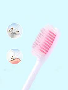1pc Manual Dual-Color Sharpening Silk Toothbrush, Adult Soft Bristle Toothbrush, Household Daily Necessities, Super Toothbrush - Multicolor - View 4