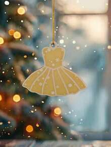 Adorno colgante decorativo de madera de una sola capa con diseño de copo de nieve de 10cm*8.4cm, agrega un ambiente festivo, se puede colgar en el árbol de Navidad, dormitorio, sala de estar, ventanas, espejo retrovisor, chimenea y otros lugares deseados, disponible en 4 colores (rojo, rosa, azul, amarillo)