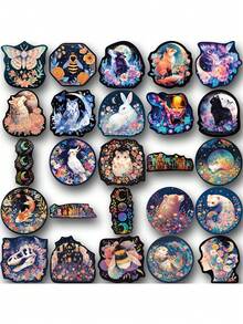 SCXXBSW 50pcs Laser Cartoon Graffiti Stickers Decorative Water Cups Notebook Luggage Waterproof Stickers - Multicolor - View 10