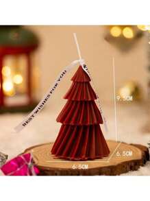 1pc Scented Candle In Christmas Tree For Bedroom Aromatherapy, Home Decor Holiday Decoration Gift,Christmas