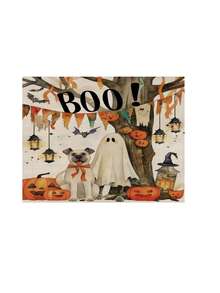 1 buc/4 buc/6 buc/48 buc Covorașe cu model de fantome de Halloween, Covorașe sezoniere de Halloween, Material asemănător inului în stil modern, Decor de casă de Halloween, Articole pentru petreceri de interior și exterior, Decorațiune tematică de Halloween, Decor de cameră. Potrivit pentru decorarea casei și a bucătăriei și decorarea petrecerii de Halloween.