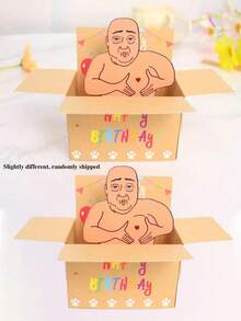 1 Thiệp mừng sinh nhật vui nhộn - Thiết kế nhân vật 3D hài hước với giấy màu, có ô viết và phong bì, thích hợp cho sinh nhật, kỷ niệm, Ngày của mẹ, Ngày của cha, trang trí nhà cửa và lời mời dự tiệc, Thẻ quà tặng, Thiệp chúc mừng 3D nhiều màu - Nhiều màu - Xem 7