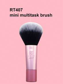 Real Techniques Mini Multitask Makeup Brush, For Blush, Bronzer & Powder, Face Brush With Custom-Cut Synthetic Bristles, For Loose & Pressed Powder, Travel Sized, 1 Count - Rose Red - View 3