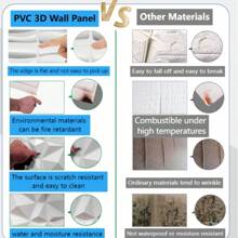 3D PVC墙板，11.8英寸 x 11.8英寸（30厘米 x 30厘米） - 可选10/20/30/40片套装 - 可移除、防水、阻燃 - 适用于客厅/卧室/浴室/商业场所装饰（含胶带）。圣诞节和冬季装饰。新年装饰，将壁纸粘贴在墙上，即可打造墙面艺术。 - 白色 - 查看 7