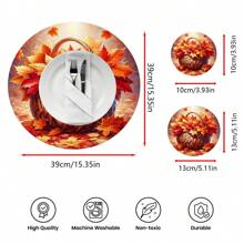 2 Stücke/4 Stücke/6 Stücke Truthahn Muster bedruckte Silikon Tischsets, Thanksgiving Dekoration, Thanksgiving Geschenk, geeignet für Esszimmertisch, Kaffeebar, ganzjährige Dekoration, waschbare Tischsets, Raumdekoration, Untersetzer, Abtropfmatten, Küchen- und Esszimmer Tischsets, Innen- und Außenbereich Party Dekoration, Wohndekoration, ideales Geschenk