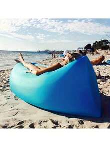 1pc Inflatable Lounger Air Sofa, Portable Waterproof Leakproof Outdoor Couch With Storage Bag, Light Compact For Camping, Beach, Picnic, Hiking, Backyard & Music Festivals, Ideal Outdoor Gift For Adults - Multicolor - View 5