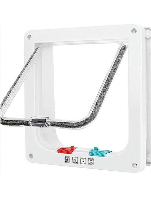 Porta de 2 vias para cães e gatos, porta de tela de acrílico para janelas de cães e gatos