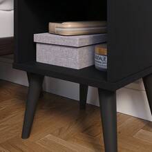 Small Retro Bookshelf Bedside Table Various Colors Charm - Negro - Ver 6