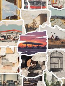 50pcs Graffiti Rip Photo Stickers Personalised Art Design Patterns For Notebooks Office Supplies & Accessories Decorations Self-Adhesive Decals Non-Repeating Great For Holiday Gifts And Christmas Halloween! - Multicolor - View 1