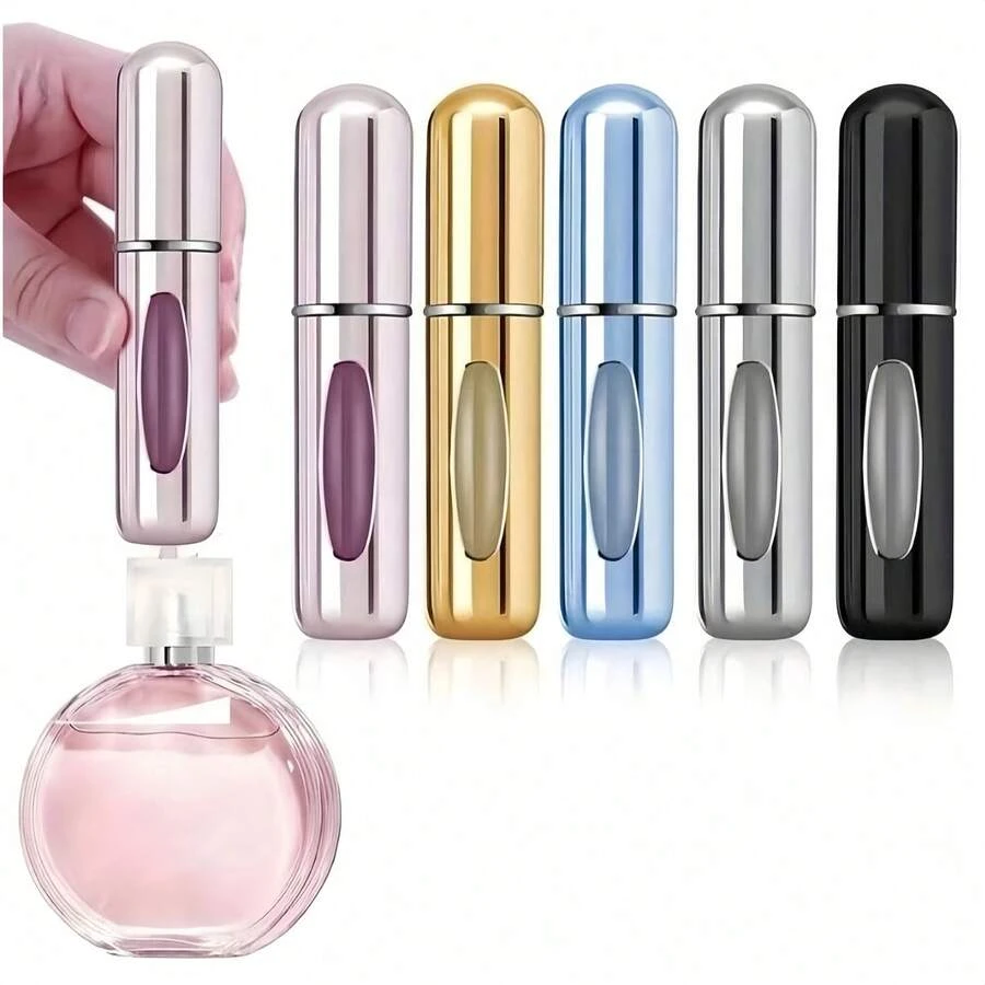 One Perfume Distribution Bottle, With Perfume Bottle Directly Filled At The Bottom, Reusable Fine Spray Water Bottle, Makeup Water Bottle, Perfume Distribution Tool, Suitable For Family And Friends' Birthday Gifts, Holiday Gifts, Easy To Travel And Carry, With A Capacity Of 5ml. - Vàng - Xem 1