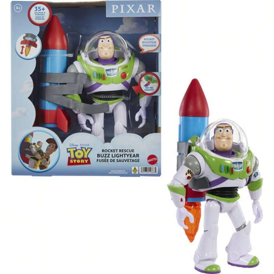 Pixar Toy Story Buzz Lightyear 10-In Action Figure Toy With Rocket & Sounds  [COLLECTIBLES] Action Figure - Nhiều màu - Xem 1