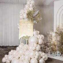 182pcs Pearl White Balloon With Stickers, Double-Layer Floral Arch Garland Set, Includes 18/10/5 Inch Sizes, Suitable For Wedding, Bridal Shower, Baby Shower, Valentine's Day And Bachelorette Party Decor - White - View 6