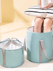 Faltbarer Fußbad-Eimer, tragbarer isolierter Fußbad-Behälter zum Reisen, hoch genug für Waden, Multifunktions-Fußbad-Tasche für Zuhause