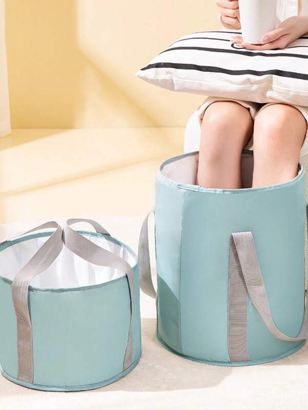 Foldable Foot Soak Bucket, Travel Portable Insulated Foot Bath Basin, Tall Enough For Calves, Multi-Function Home Foot Soak Bag