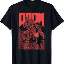 DOOM Red Sketched Cover Art Retro Video Game T-Shirt - Đen 8 - Xem 1