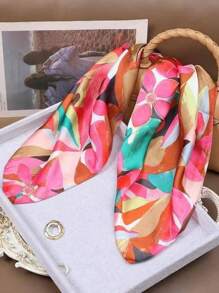 1pc 70cm X 70cm Fashion Versatile Multifunctional Scarf, Elegant Colorful Printed Silk Scarf, Shirt Accessory Neck Wrap