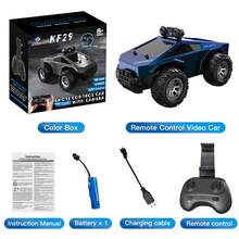 带摄像头的漂移遥控玩具车，480p摄像头，实时图像传输，APP控制，带灯，2.4G遥控器，适合男孩女孩，万圣节，圣诞节礼物 - 彩色 - 查看 11