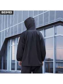 بدلة مطر للرجال BM، طقم معطف مطر وبنطال للدراجات النارية للبالغين عالي الجودة قابل للفصل، باللون الأسود، مناسب للدراجة والعمل في الهواء الطلق والتنزه