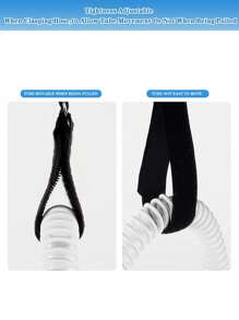 2pcs/Set CPAP Tubing Holder - Bed-Mounted CPAP Tubing Hanger, Prevents Tangling And Blockage, Keeps Tubing Away From Face And Arms For Better Sleep (Random Shipment Of Black And White Holders) - White - View 6