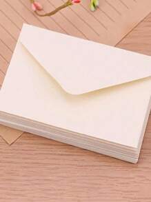 10 pezzi/20 pezzi/40 pezzi/50 pezzi Buste di carta kraft mini, stile minimalista estetica vintage per lettere d'amore, inviti di matrimonio, posta per ufficio, colori assortiti torna a scuola