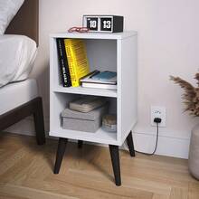 Small Retro Bookshelf Bedside Table Various Colors Charm - Blanco - Ver 3