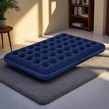 QUEEN-SIZE Inflatable Mattress Camping Air Bed - Navy Blue - View 2