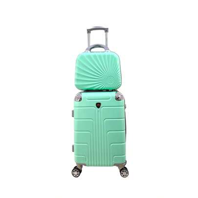 Maleta de cabina 18 pulgadas color menta con candado combinación fija equipaje de mano rígido ruedas giratorias 360 grados maleta ligera portátil para viajar avión y carretera accesorios de viaje resistente moderno y funcional