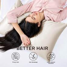 1 Stück Satin Kissenbezug mit Reißverschluss (50x75cm) - Wohnheim Grundausstattung für Mädchen, weiche, knitterfreie Bettzubehör, Gästezimmer Dekoration in Weiß/Schwarz