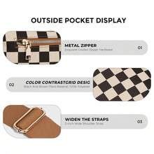 GAINSNS Ladies' Saddle Bag Checked Pattern Crossbody Bag For Women Girls Sling Bag With Adjustable Strap And Coin Purse Stylish Urban Minimalist Commuting Lightweight Single Shoulder Women's Bag - Nhiều màu - Xem 7