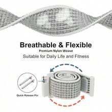 Smart Watch Strap - White/ Gray - View 3