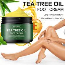 2pcs Tea Tree Oil Foot Cream, Rich In Vitamins E, Aloe Vera & Peppermint, Moisturizes Dry, Rough & Cracked Skin, Softens And Smooths, Long-Lasting Fresh Scent, Formula, Non-Irritating For Men, Women, And Pets, AllseasonsFoot Care | Refreshing Footwear | Nourishing Formula - Nhiều màu - Xem 4