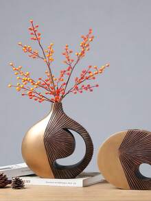 优雅花瓶装饰，简约树脂花瓶，适合客厅，奢华艺术郁金香花瓶套装，独特礼品家居装饰花瓶，玻璃花瓶