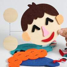 Mainan Edukasi Anak-Anak dengan Perekat Velcro untuk Mengubah Wajah, Puzzle Ekspresi Emosi DIY untuk Anak Laki-Laki dan Perempuan, Hadiah Halloween, Natal & Ulang Tahun untuk Anak-Anak - MultiWarna - View 8
