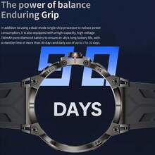 ساعة ذكية للرجال للرياضة الخارجية GZYR 2025 الجديدة، مزودة بضوء LED عالي الطاقة، شاشة لمس كاملة HD بحجم 1.85 بوصة (4.7 سم)، اتصال لاسلكي، بطارية طويلة الأمد 760 مللي أمبير، بوصلة، أكثر من 100 وضع رياضي، مقاومة للماء بمعيار IP68، مراقبة الصحة، متوافقة مع أندرويد وآي أو إس، هدية مثالية.