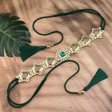 1pc Handmade Rope Waist Belt Chain, Gold Arabic Moroccan Robe Metal Waist Belt With Tassel Decor, Suitable For Summer, School Autumn, Autumn, Halloween - A - View 15