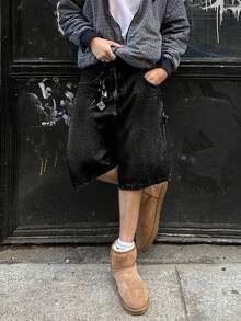 春夏新款时尚休闲水洗牛仔七分裤，宽松百搭，简约风格牛仔裤