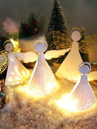 قالب قطع رفيع بتصميم ملاك عيد الميلاد، قالب قطع يدوي DIY للخلفية والديكور والتطريز لألبوم بطاقات العطلات