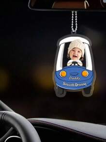 1pc Custom Baby Photo Memorial Pendant, Christmas Tree Acrylic Pendant, Personalized Car Pendant Customized Driving Plane Car Dad Car Pendant, Unique Custom Photo Gifts, Creative Christmas Gifts,1pc Customized Personalized 1 Photos Customized Car Pendant, Car Pendant, Rearview Mirror Decoration, Boy's Personalized Decoration,